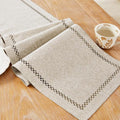 Rustic Burlap Table Runner, Coffee Table Runners 108 inches Long | Double Layer by Aoztio