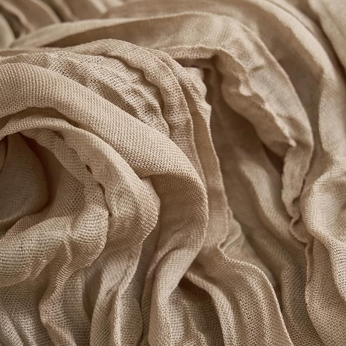 Asee'm 12pcs Nude Brown Cheesecloth Table Runner Summer Boho Rustic 10FT | Fall - Image 5