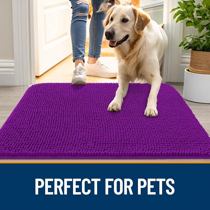 OLANLY Dog Door Mat for Muddy Paws 54x24, Absorbs Moisture and Dirt, Absorbent - Image 6