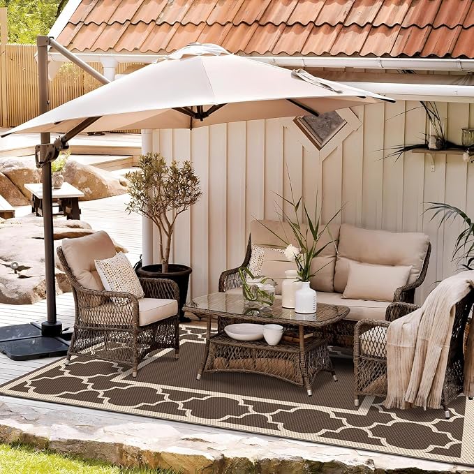 GENIMO 9' x 12' Outdoor Rug Waterproof - Image 2