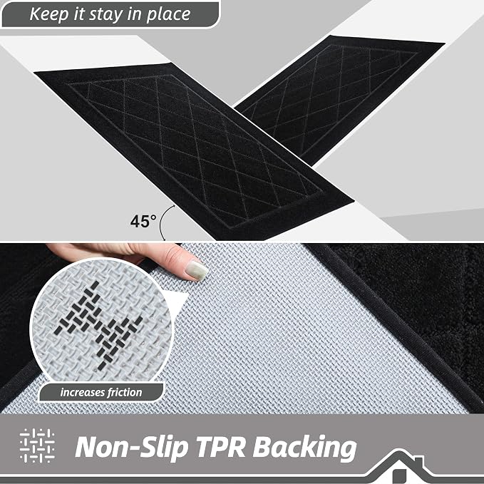 BEQHAUSE Dirt Trapper Door Mat 24" x 60", Doormat Non-Slip Entryway Rugs - Image 5