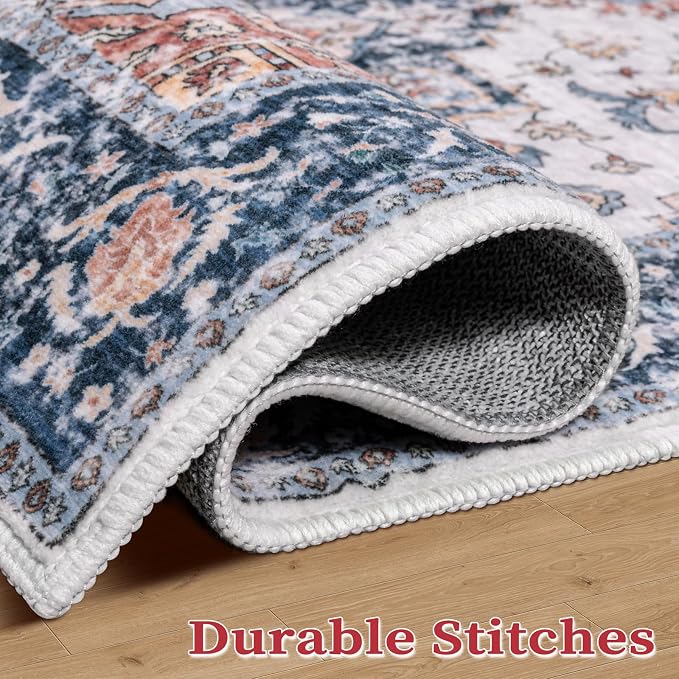 SERISSA 5x7 Boho Area Rug, Washable Large Rugs - Image 6