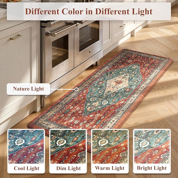 Collive Boho Kitchen Mats 2PCS, Cushioned Kitchen Mat - Image 7