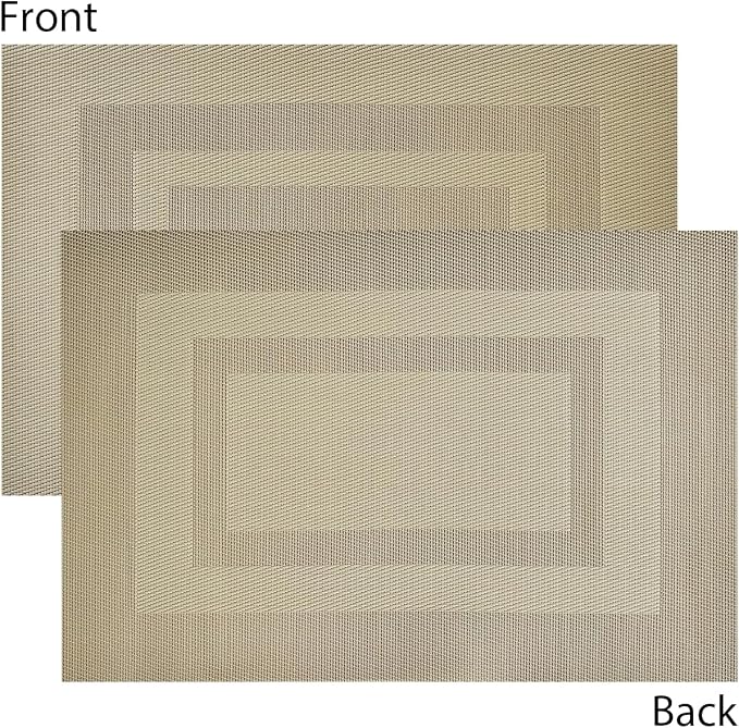 PIGCHCY Placemats Set of 8 Washable Durable Place Mats Vinyl Heat Resistant - Image 3
