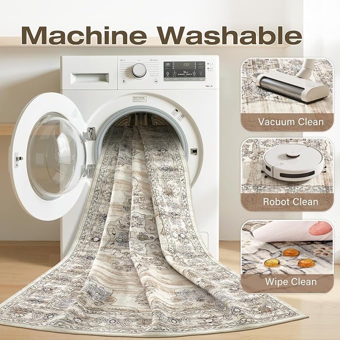 Washable 10x14 Area Rug for Living Room - Image 2