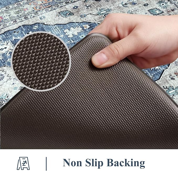 Collive Boho Kitchen Floor Mats, Cushioned Anti Fatigue Kitchen Runner Rugs - Image 4