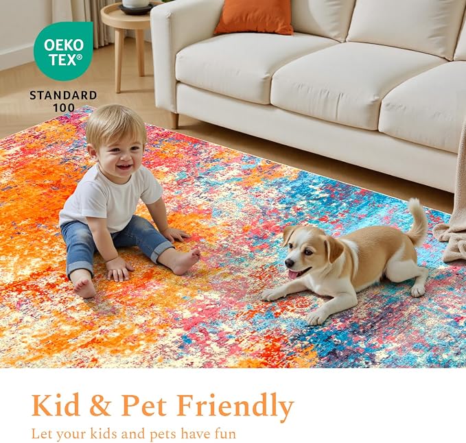 Rugflix 2x6 Runner Rug for Entryway, Kitchen Rugs Soft Non-Slip Washable - Image 5