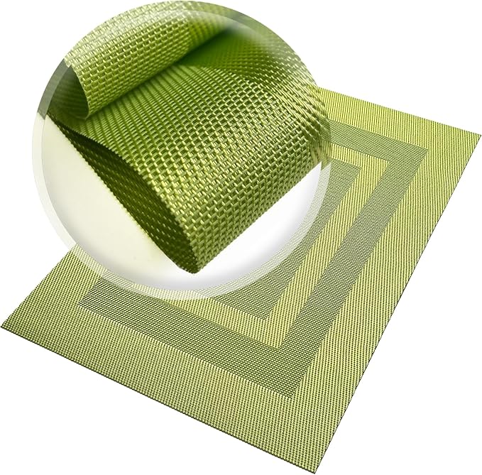 PIGCHCY Placemats Washable Woven Vinyl Durable Placemats - Image 4