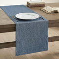 Basic Linen Style Table Runner, 14x48 Inch Navy Blue | Mitered Corner Design by ZEEMARTONLINE