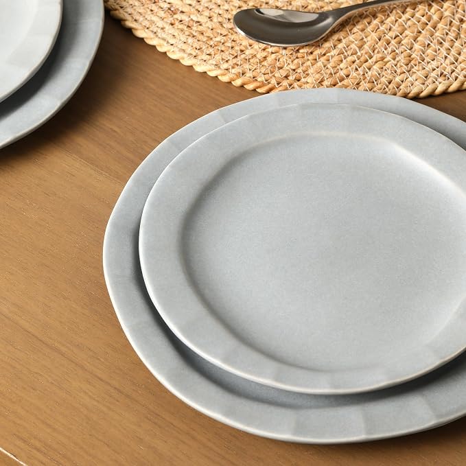 Stone Lain Oasis 12-Piece Dinnerware Set Stoneware, Dishwasher and Microwave - Image 4