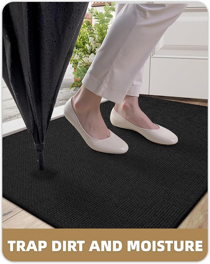 Color&Geometry Ultra Thin Indoor Door Mat 48"x72", Non Slip Rubber Backed Dirt - Image 6
