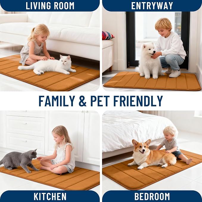 OLANLY Memory Foam Long Bathroom Rugs Runner 47x20, Super Soft Absorbent Bath - Image 9