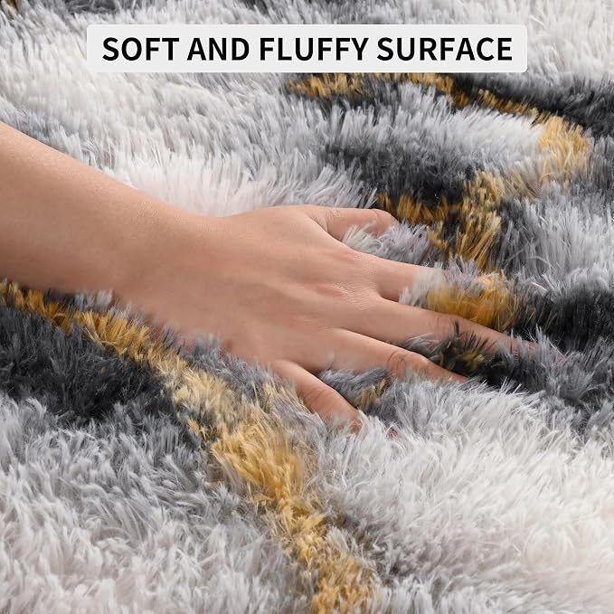 Tepook Soft Fluffy Rugs for Living Room, 5x8 Shaggy Area Rug for Bedroom - Image 7