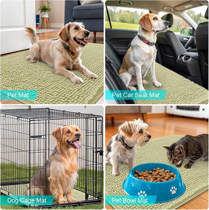 OLANLY Dog Door Mat for Muddy Paws 59x20, Absorbs Moisture and Dirt, Absorbent - Image 7