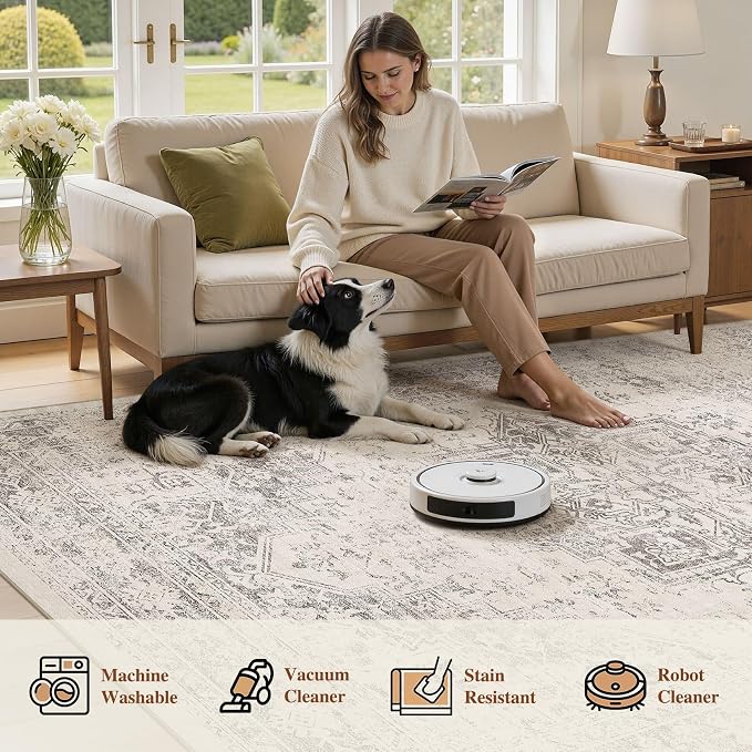 UERMEI 9x12 Area Rug Living Room Rugs - Image 9