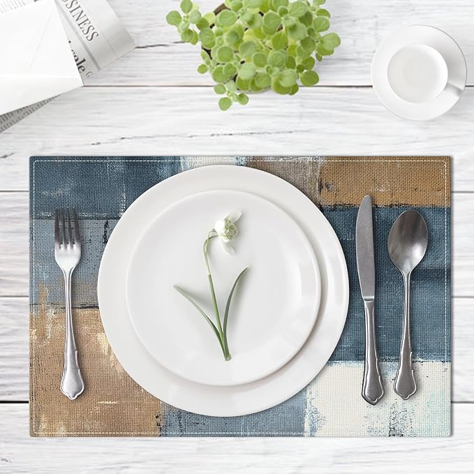 Emvency Farmhouse Placemats Set of 4, 12x18 Inch - Image 4