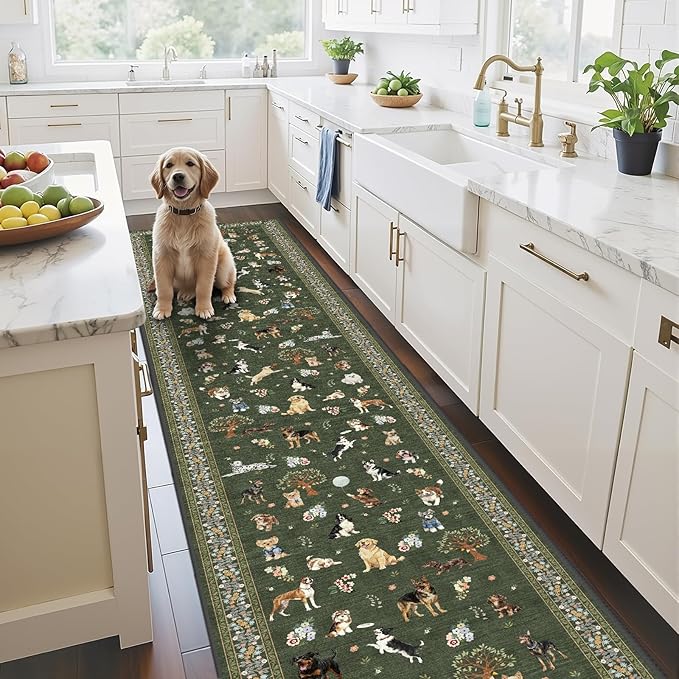 Runner Rug for Hallways Kitchen Rug 2x8, Non Slip Washable Dogs Rugs - Image 6