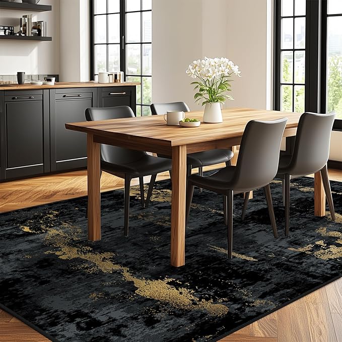 RELEANY Washable Area Rugs 7'x9' Non-Slip Modern Abstract Soft - Image 3