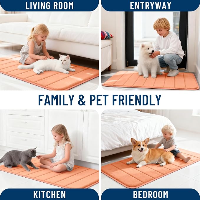 OLANLY Memory Foam Bath Mat 40x32, Super Soft Absorbent Bathroom Rugs, Quick Dry - Image 9