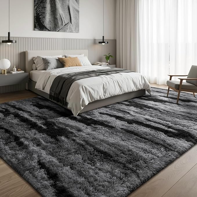 Deerhoo Large Shag Area Rugs 6 x 9, Tie-Dyed Plush Fuzzy Rugs - Image 3