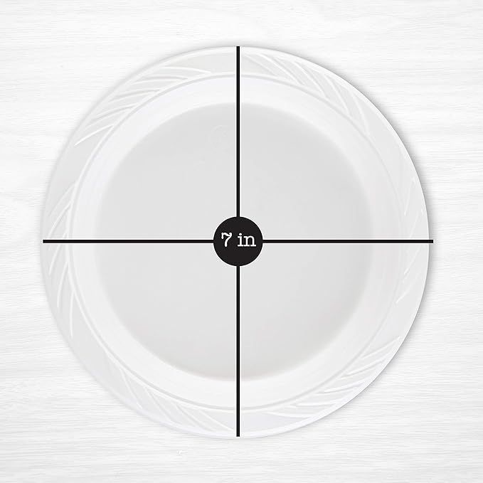 800 Count Disposable 7 Inch White Plastic Plates - Image 2