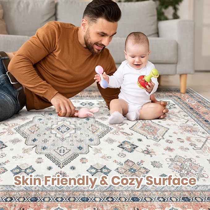 Vintage Living Room Area Rug 9x12 - Image 3