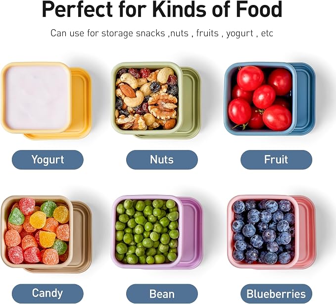 ISSEVE 6Pack 6oz Silicone Snack Containers - Image 3