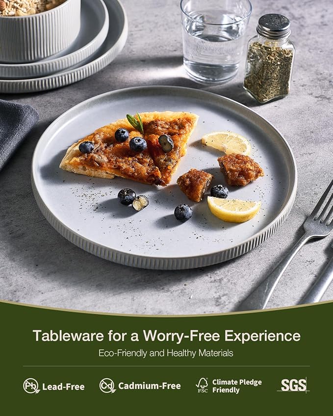 Famiware Star Ceramic Plates and Bowls Sets, Reactive Glaze Dishes - Image 4