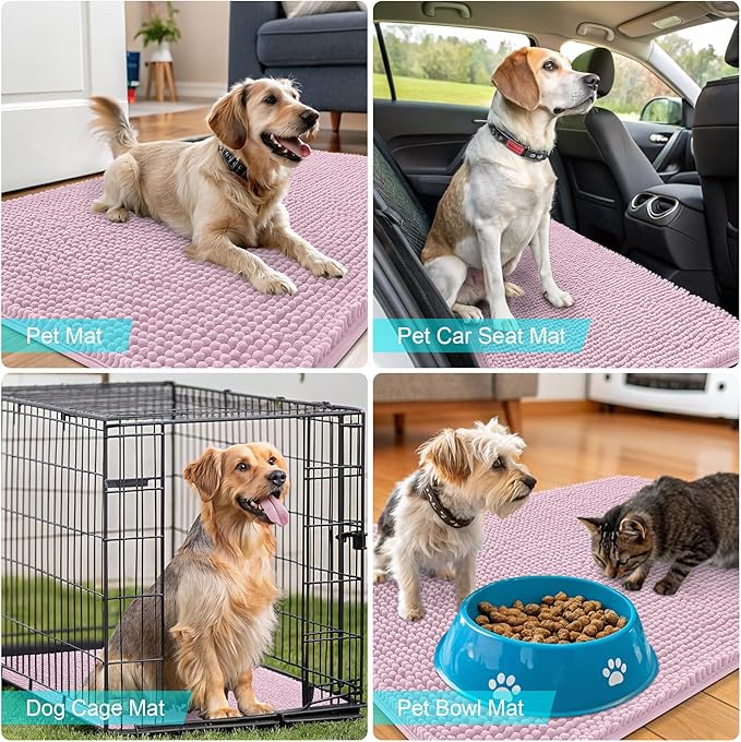 OLANLY Dog Door Mat for Muddy Paws 36x24, Absorbs Moisture and Dirt, Absorbent - Image 7