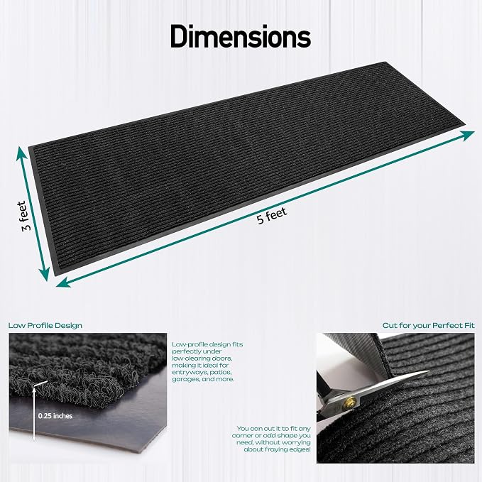 MaxMat® Extra Large Commercial Floor Mat, 3 x 5 Feet Heavy Duty, Waterproof - Image 3