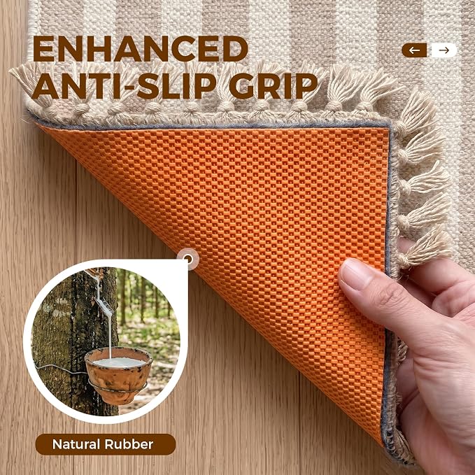 Rug Pad 8 x 10 Ft Non-Slip, Felt and Natural Rubber Backing, 1/4" Thick - Image 4