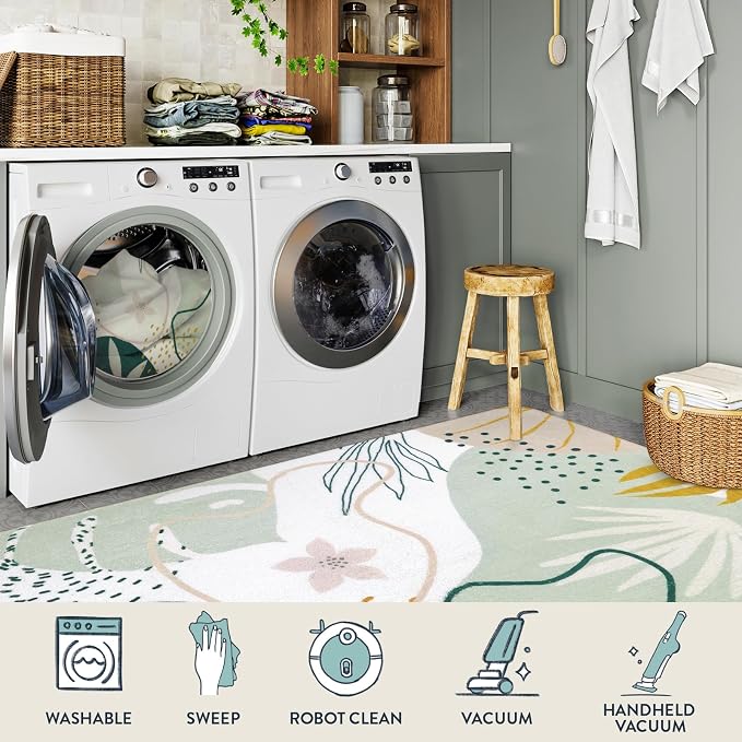 Lahome Green Machine Washable Rugs - Image 6