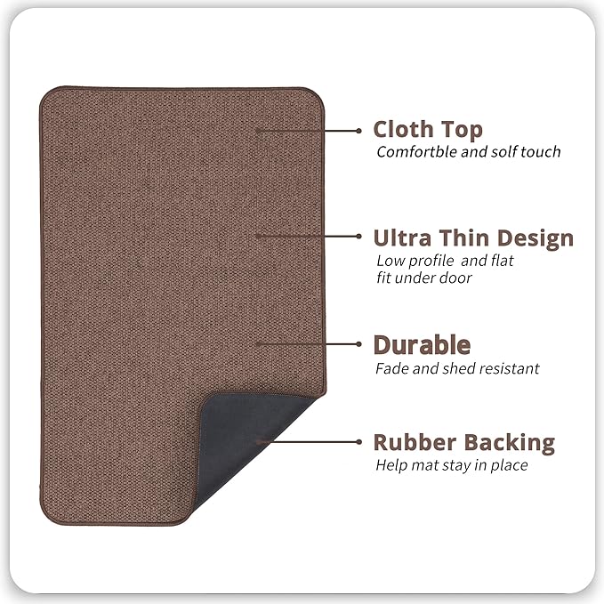 Bath Mat, Ultra Thin Bathroom Runner Rugs, Large Bath Mats - Image 2