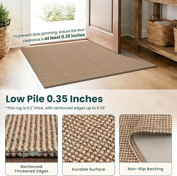 KOZYFLY Washable Area Rug 6x9 ft Rubber Backed Non Slip Rugs - Image 4