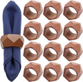 Wooden Napkin Rings Set of 12 by ALPHALivingHOME