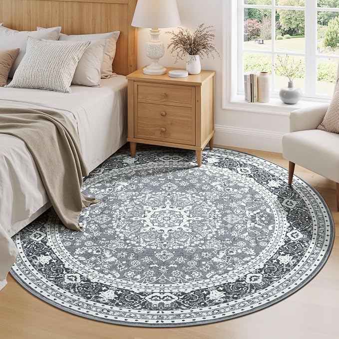 Lessymo 6FT Washable Round Area Rugs - Image 2