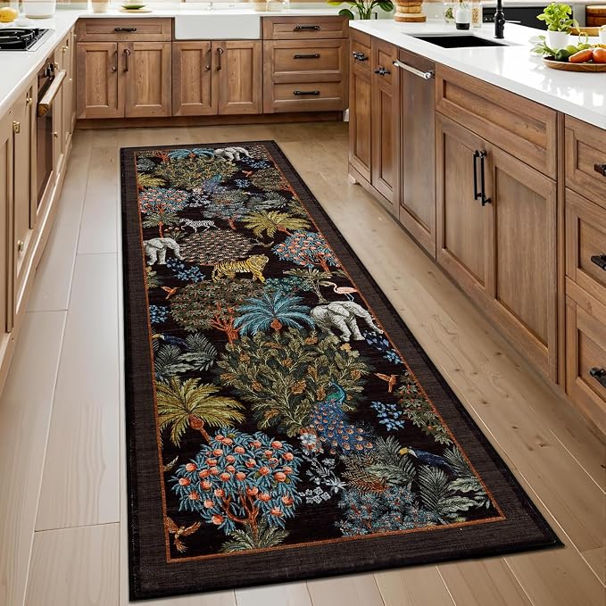 GarveeHome Jungle Rug 2x6 Kitchen Runner Rug Non Slip Washable Runners by GarveeHome