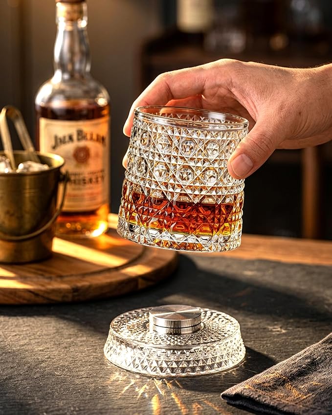 CEEFU 360° Spinning Whiskey Glasses Set - Image 2