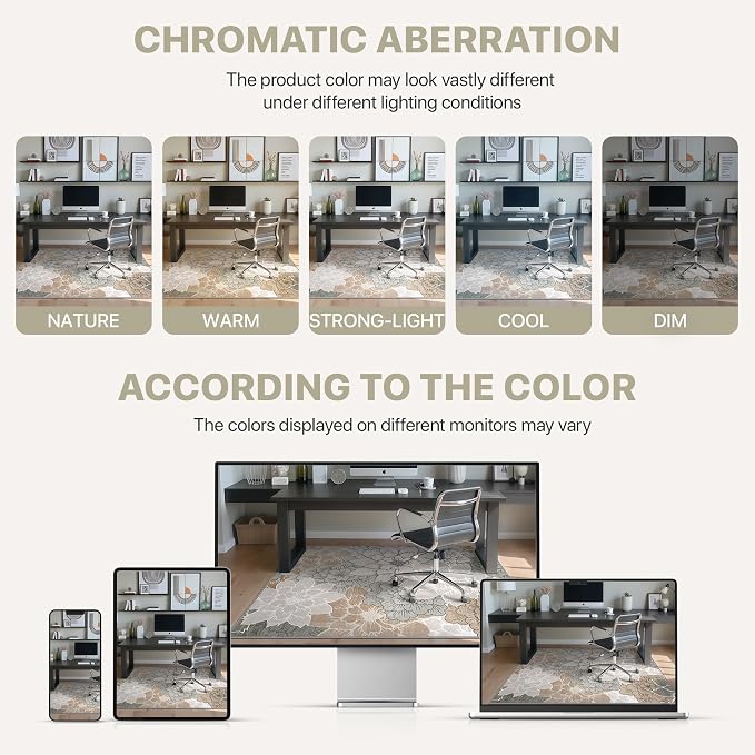 36"x60" Office Chair Mat for Hardwood Tile Floor, Under Desk Carpet Protector - Image 6