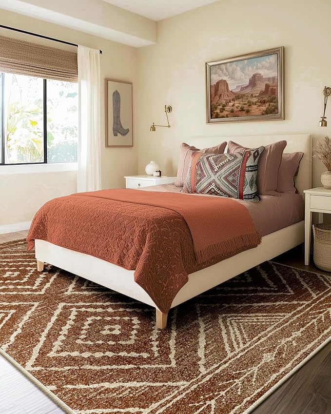 BESTSWEETIE Area Rug 10x14 Rug Machine Washable Non-Slip Low Pile Print Pattern - Image 9