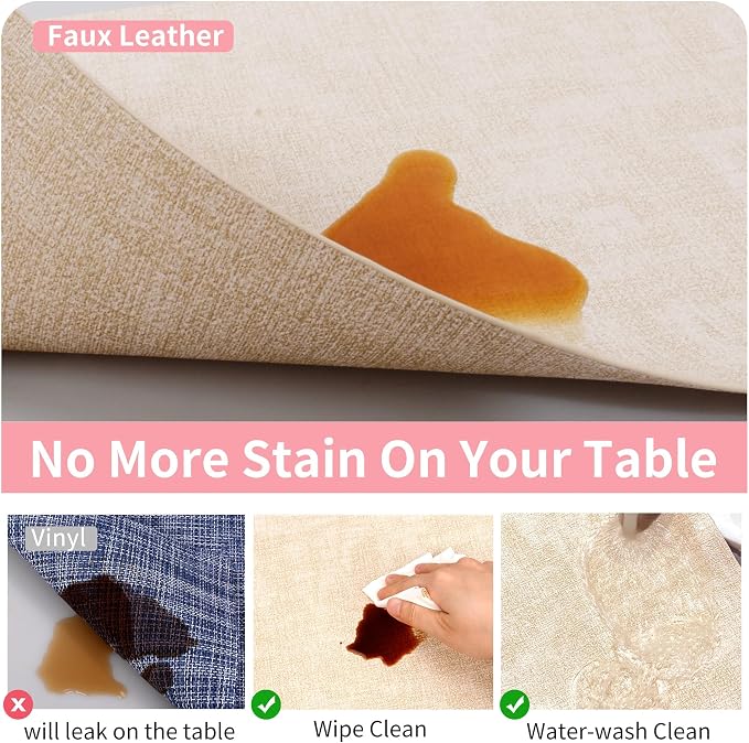 Maxpearl Faux Leather Placemats Set of 8, Suitable - Image 4