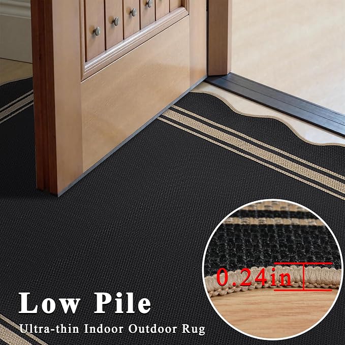 Easy Jute Kitchen Rug 2x3 Front Door Mat Washable Non Slip Entryway Rug - Image 6