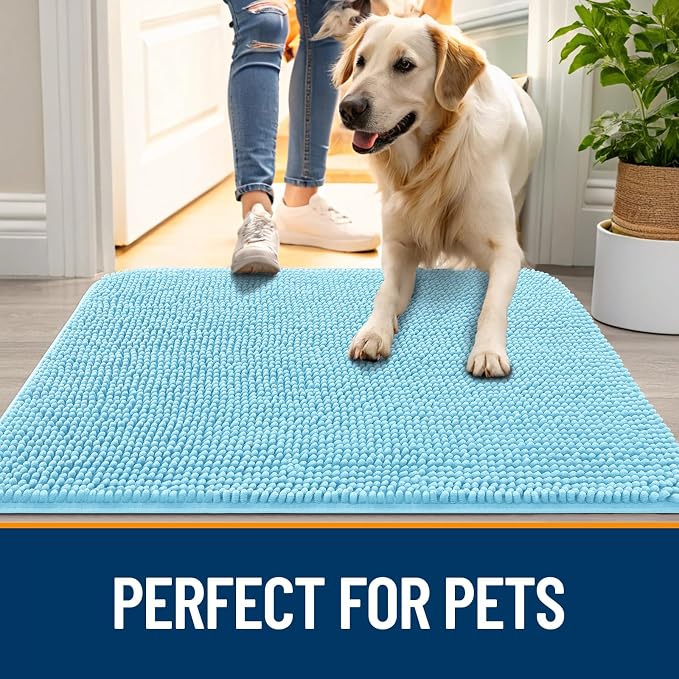 OLANLY Dog Door Mat for Muddy Paws 70x46, Absorbs Moisture and Dirt, Absorbent - Image 6