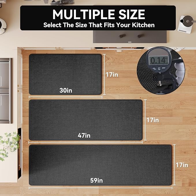 YDKGL Kitchen mats for Floor Water and Oil Absorbent Runner Rugs for Kitchen - Image 2
