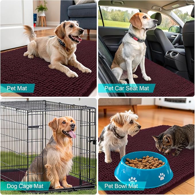 OLANLY Dog Door Mat for Muddy Paws 70x24, Absorbs Moisture and Dirt, Absorbent - Image 7