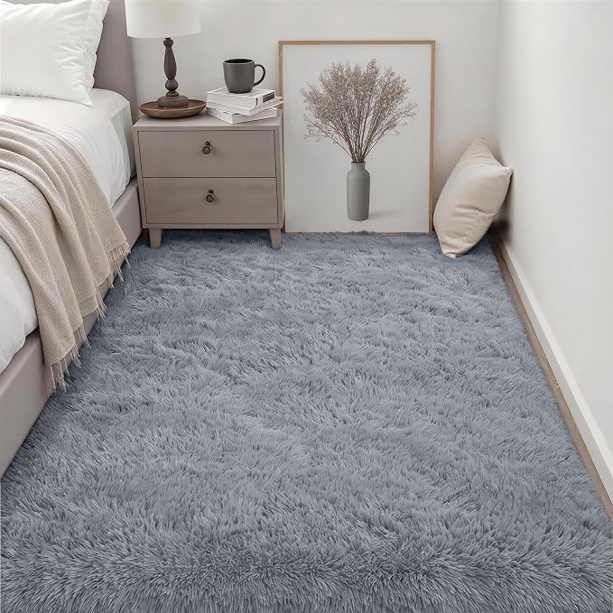 Fluffy 4x6 Area Rugs for Living Room Bedroom: Ultra Soft Shag Rug Non-Slip - Image 3