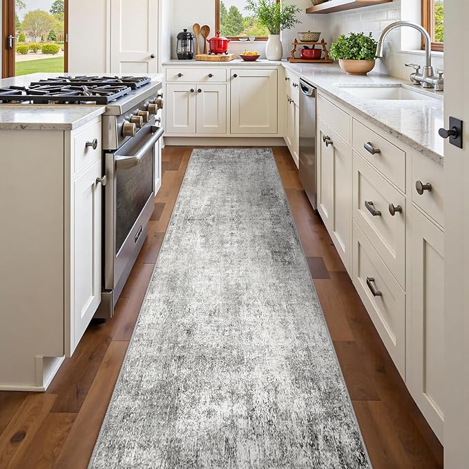 RELEANY Washable Area Rugs 2'x8' Non-Slip Modern Abstract Soft by RELEANY