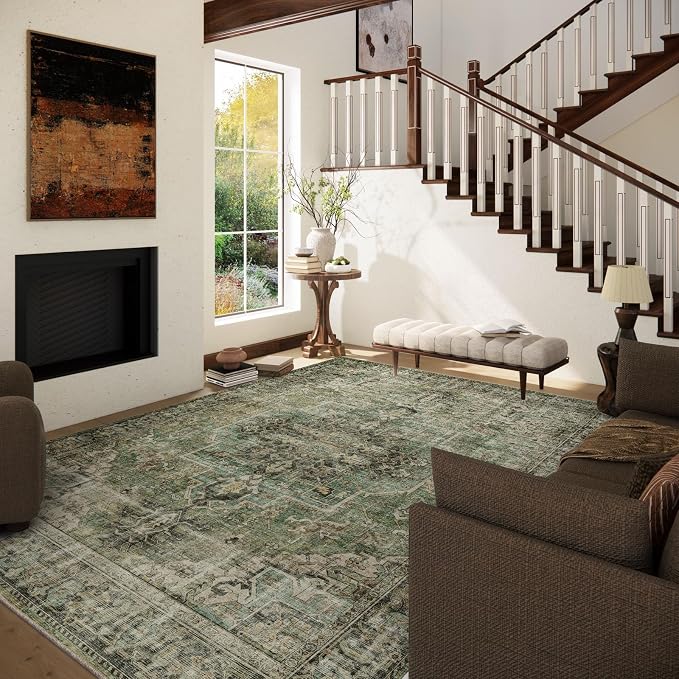 palohom 10x12 Area Rug Washable Rugs: Large Living Room Rug Stain Resistant Non - Image 2