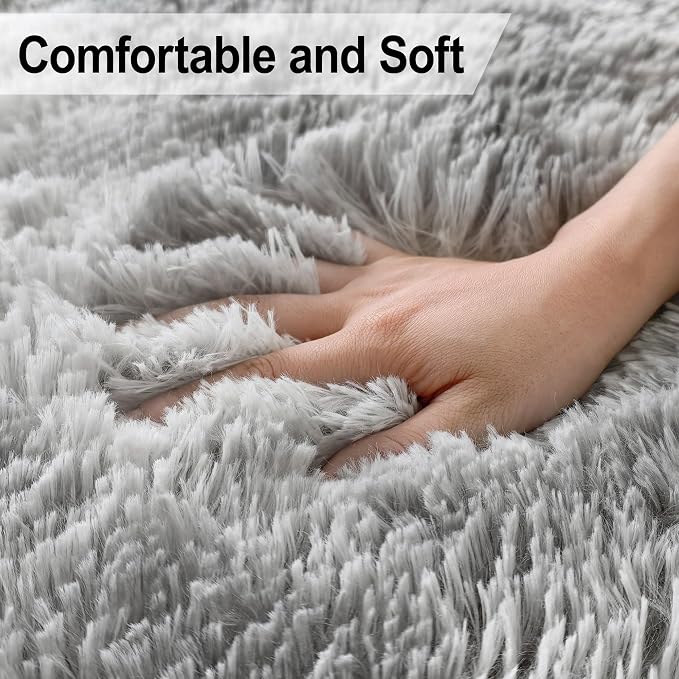 5x8 Ft Light Grey Large Area Rugs - Image 5