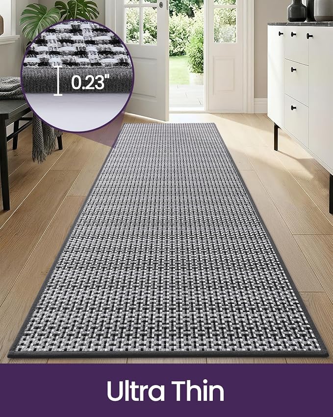 DEXI Hallway Runner Rug 2'x6', Non Slip Rubber Backed Runners Carpet, Ultra - Image 3